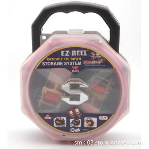 2PK 1\"X10FT 900LBS STORAGE BOX RATCHET TIE DOWN